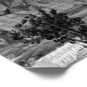 Schwarz-Weiß-Badlands-Felsformationen 16x20 Poster (Ecke)