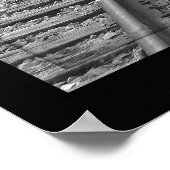 Schwarz-Weiß-Bahntrassen Poster (Ecke)