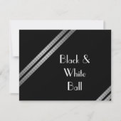 Schwarz-Weiß-Ball Einladung (Vorderseite)
