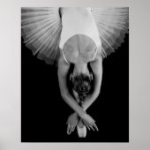 Schwarz-Weiß-Ballerina Kunstdrucken Poster (Vorne)