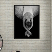 Schwarz-Weiß-Ballerina Kunstdrucken