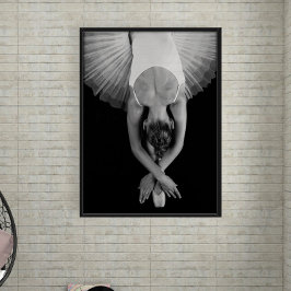 Schwarz-Weiß-Ballerina Kunstdrucken Poster