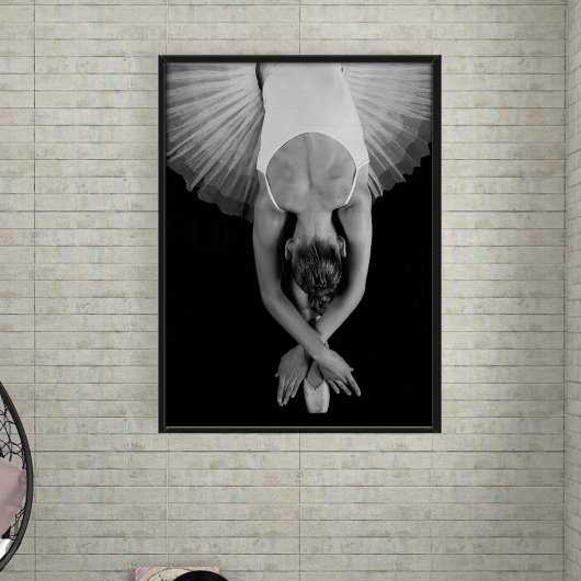 Schwarz-Weiß-Ballerina Kunstdrucken Poster
