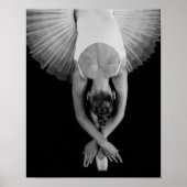 Schwarz-Weiß-Ballerina-Poster drucken Poster (Vorne)