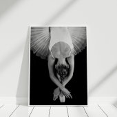 Schwarz-Weiß-Ballerina-Poster drucken Poster