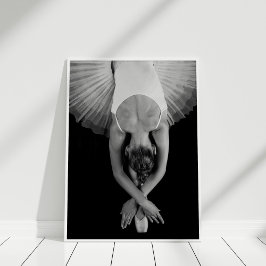 Schwarz-Weiß-Ballerina-Poster drucken Poster