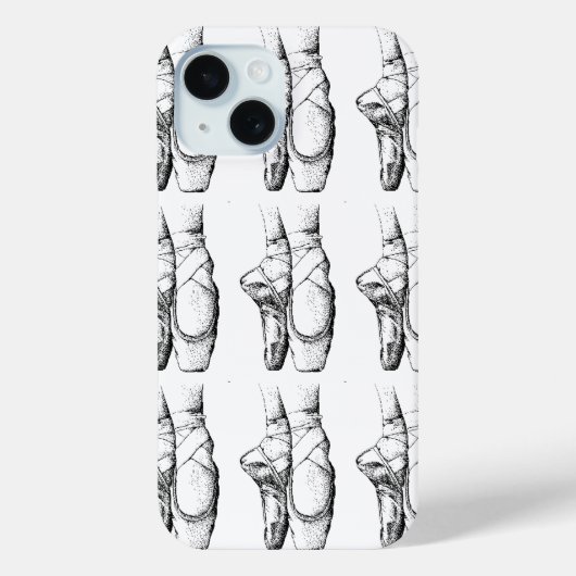 Schwarz-Weiß-Ballet Slipper Case-Mate iPhone Hülle (Rückseite)