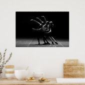 Schwarz-Weiß-Ballett-Foto Ballerinas Poster (Küche)