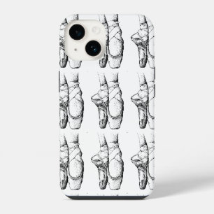 Schwarz-Weiß-Ballettschlappen iPhone 14 Hülle