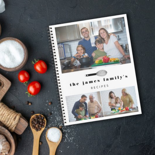 Schwarz-weiß Balloon Whisky Fotos Familienrezepte Notizblock