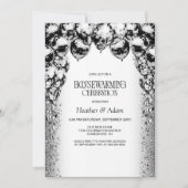 Schwarz-weiß Balloons Housewarming Party Einladung (Vorderseite)