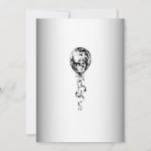 Schwarz-Weiß-Balloons-Party zum 85. Geburtstag Einladung (Rückseite)