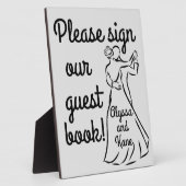 Schwarz-Weiß-Ballroom Dancers Gästebuch Fotoplatte (Seite)