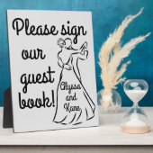 Schwarz-Weiß-Ballroom Dancers Gästebuch Fotoplatte (Seite)