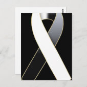 Schwarz-Weiß-Band-Aufklärungskarten Postkarte (Vorne/Hinten)