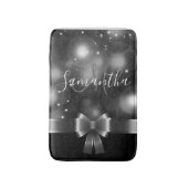 Schwarz-Weiß-Band Badematte (Vorderseite Vertikal)