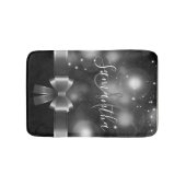 Schwarz-Weiß-Band Badematte (Vorderseite)