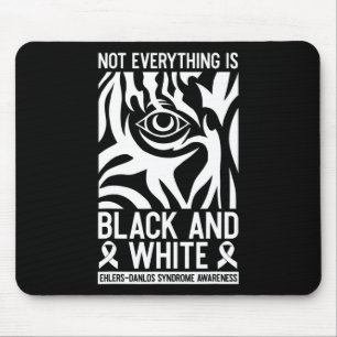 Schwarz-Weiß-Band Ehlers Danlos Zebra Rheuma Mousepad
