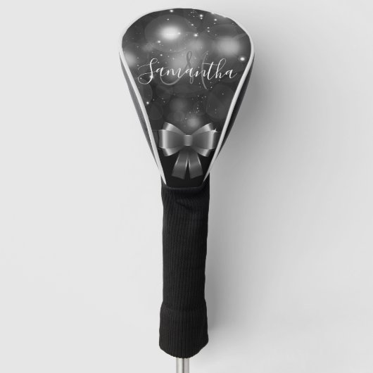 Schwarz-Weiß-Band Golf Headcover (Vorderseite)