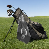 Schwarz-Weiß-Band Golfhandtuch (Gras)