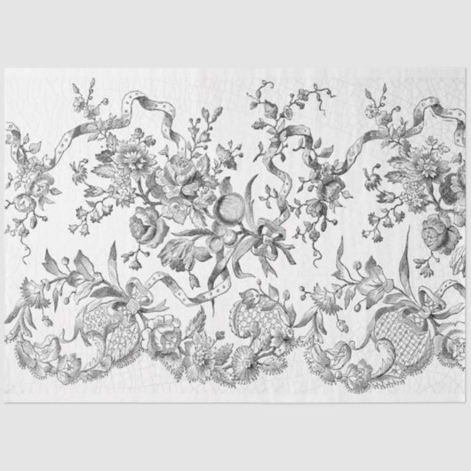 Schwarz-Weiß-Band Seidenpapier (Vorderseite)