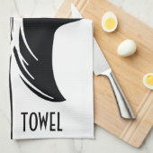 Schwarz-Weiß-Bar Geschirrtuch (Viertel Falte)