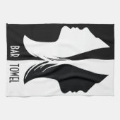 Schwarz-Weiß-Bar Geschirrtuch (Horizontal)