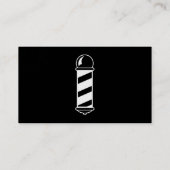 Schwarz-Weiß-Barber-Visitenkarte Visitenkarte (Rückseite)