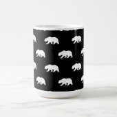 Schwarz-Weiß-Bärenmuster Kaffeetasse (Mittel)