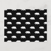 Schwarz-Weiß-Bärenmuster Postkarte (Vorderseite)