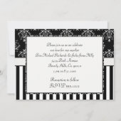 Schwarz-Weiß-Barock Einladung (Rückseite)