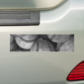 Schwarz-Weiß-Baseball Autoaufkleber (Auf Auto)