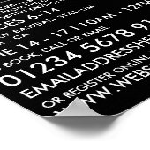 Schwarz-Weiß-Baseball-Bat, Baseball-Camp-Werbung Poster (Ecke)