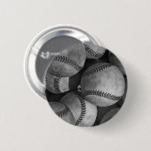 Schwarz-Weiß-Baseball Button (Vorne & Hinten)