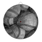 Schwarz-Weiß-Baseball Dartscheibe (vorne)