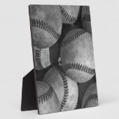 Schwarz-Weiß-Baseball Fotoplatte (Seite)