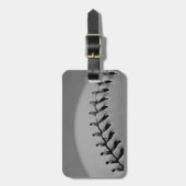 Schwarz-Weiß-Baseball Gepäckanhänger (Vorderseite vertikal)