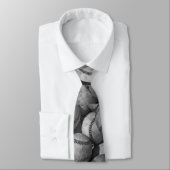 Schwarz-Weiß-Baseball Krawatte (Gebunden)