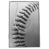 Schwarz-Weiß-Baseball Mittlere Geschenktüte (Vorderseite)