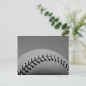 Schwarz-Weiß-Baseball Postkarte (Stehend Vorderseite)