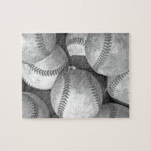 Schwarz-Weiß-Baseball Puzzle (Horizontal)