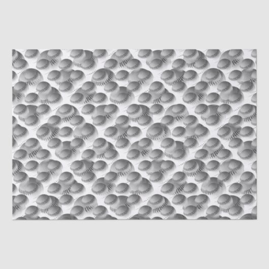 Schwarz-Weiß-Baseball Seidenpapier (Vorderseite)