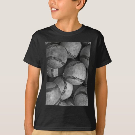 Schwarz-Weiß-Baseball T-Shirt (Vorderseite)