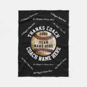 Schwarz-Weiß, Baseball-Trainer-Keule-Knöchel Fleecedecke (Vorderseite)