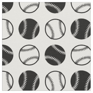Schwarz-Weiß-Baseballs-Muster Sportart Stoff