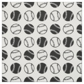 Schwarz-Weiß-Baseballs-Muster Sportart Stoff (Muster)