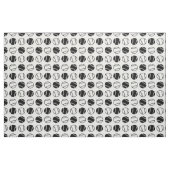 Schwarz-Weiß-Baseballs-Muster Sportart Stoff (Fat Quarter (45,7 x 55,9 cm))