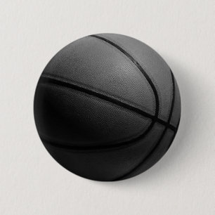Schwarz-Weiß-Basketball Button