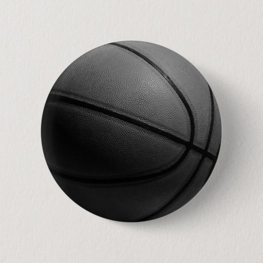 Schwarz-Weiß-Basketball Button (Vorderseite)