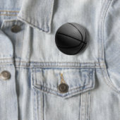 Schwarz-Weiß-Basketball Button (Beispiel)